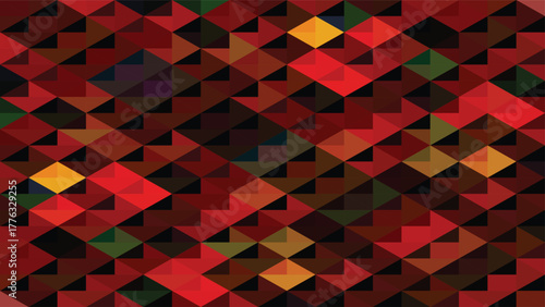 Abstract geometric pattern of red and orange diamond shapes