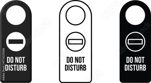 Do not disturb door hanger sign vector graphic illustration