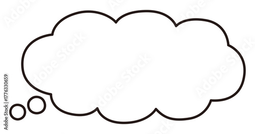 シンプルな吹き出しのベクターイラスト。単品、フレーム、枠、ふきだし	