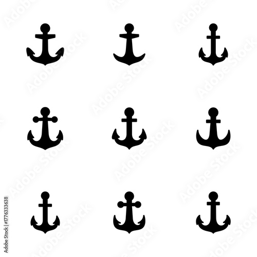 Anchor icon vector isolated on white background.Anchor symbol logo. Anchor marine icon.