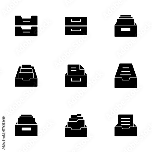 Archive folders icon vector isolated on white background. binders vector icon. Archive storage icon.