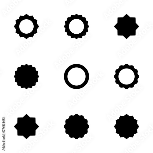 Badge icon vector isolated on white background. Awards icon. Achieve. Stamp