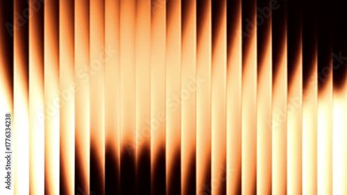 Corrugated metal texture with ribbed glass background and steel sheet pattern. Abstract window in silver and white 3D with fluted panel stripes. Premium wall ripple with blur. 4k Seamless loop