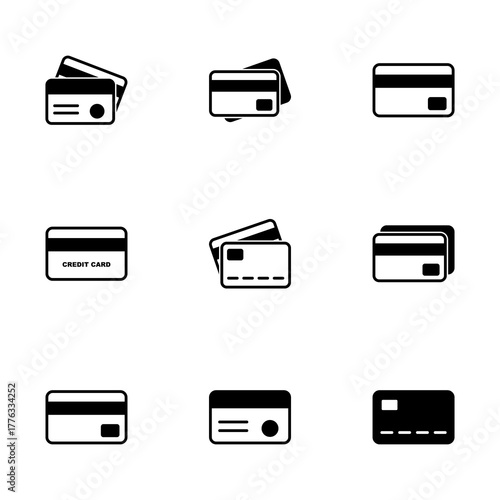 Credit card icon vector isolated on white background. Credit card payment icon vector