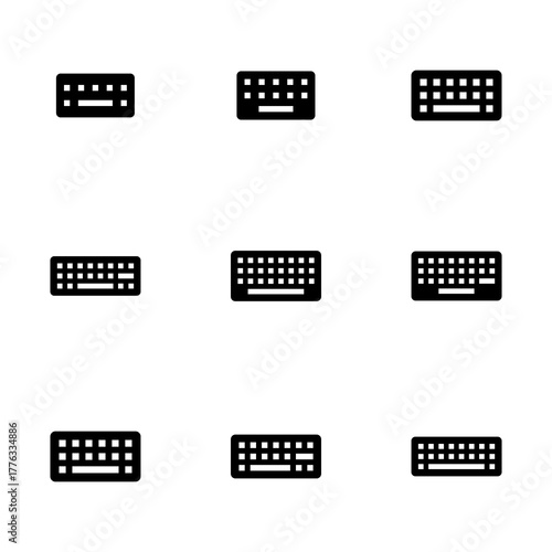Keyboard icon vector isolated on white background. keyboard vector symbol