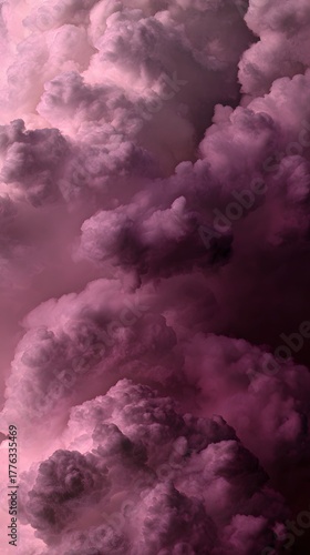 midgard. Dark purple storm clouds gathering before rainfall, dramatic sky formation, natural weather phenomenon. travel magazines, destination branding, designed for travel destination branding.