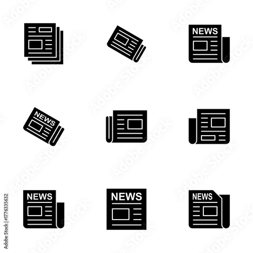 Newspaper icon vector isolated on white background. news paper icon vector