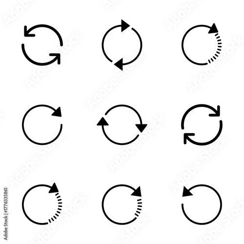 Refresh icon vector isolated on white background. Reload icon vector. Update icon. convert icon