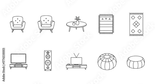 living room furniture stylish interior elements for home decor design concepts showcasing comfort aesthetics ideal for real estate ads and renovation blogs