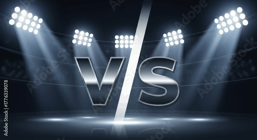 VS Battle Stage Confrontation and Competition Concept
