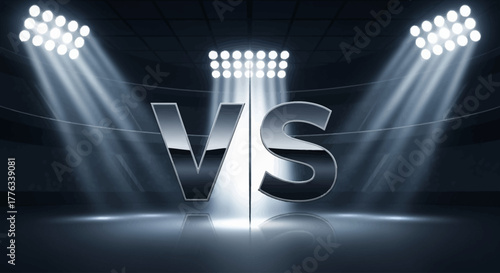 VS Battle Stage Competition Confrontation and Showdown Concept