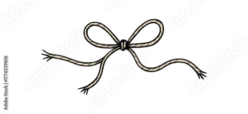 handdrawn cute doodle style linen string vector line illustration