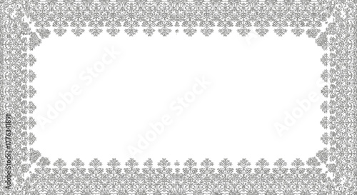 Delicate floral frame design perfect for elegant invitations and announcements, bringing a touch of classic beauty to your creative projects beautifully