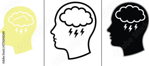 Understanding mental health problems and anxiety with head cloud