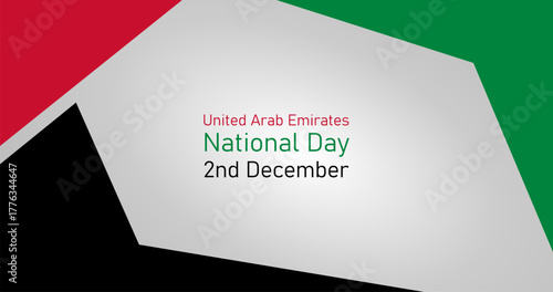 National Day of United Arab Emirates Holiday concept Template for background banner card poster with text inscription