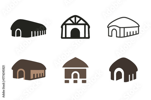 Indigenous Logo Variations. Indigenous cultures and their historical contributions. Set Logo of Indigenous cultures and their historical contributions: