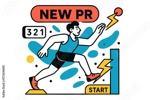 Dynamic Speed Climb. Speed Climb Start Gate. Toes press the pad, buzzer counts ? ? ? ?; a lightning path races toward the finish plate. ?New PR? lights up in