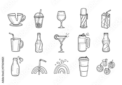 Beverage Icons for Drink Branding