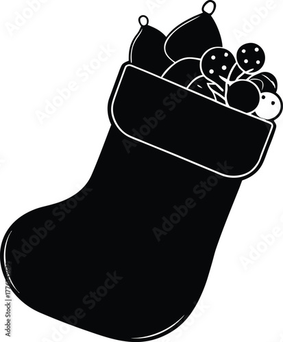 vector illustration of a christmas sock