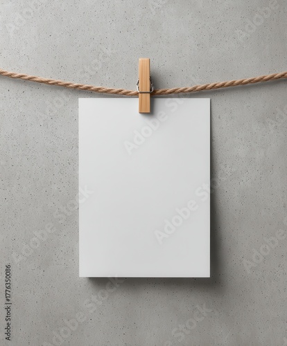 Pinned A4 Poster Mockup with Shadows