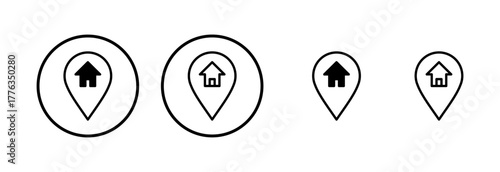 Address icon logo design. home location sign and symbol. pinpoint
