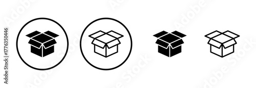 Box icon logo design. box sign and symbol, parcel, package
