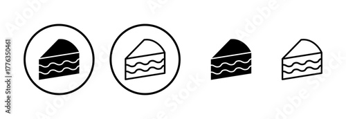 Cake icon logo design. Cake sign and symbol. Birthday cake icon