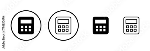 Calculator icon logo design. Accounting calculator sign and symbol.