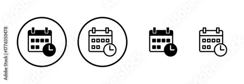 Calendar icon logo design. Calender sign and symbol. Schedule icon symbol