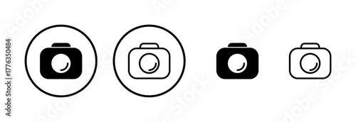 Camera icon logo design. photo camera sign and symbol. photography icon.
