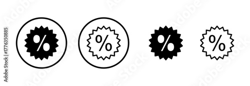 Discount icon logo design. Discount tag sign and symbol