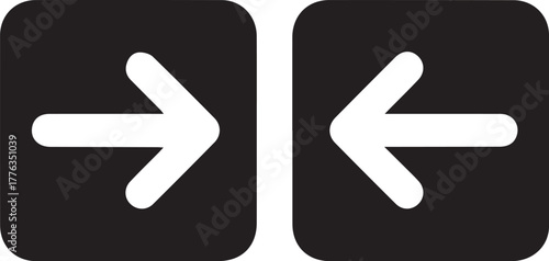 Trading Arrows, Buy and Sell Icon, Black on White 
