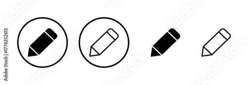 Pencil icon logo design. pen sign and symbol. edit icon vector