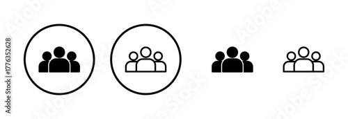 people icon logo design. person sign and symbol. User Icon vector