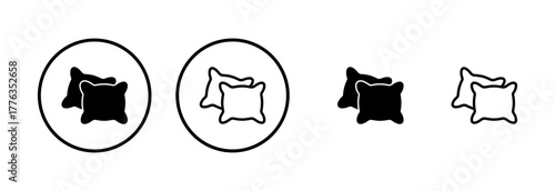 Pillow icon logo design. Pillow sign and symbol. Comfortable fluffy pillow