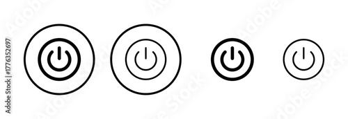 Power icon logo design. Power Switch sign and symbol. Electric power