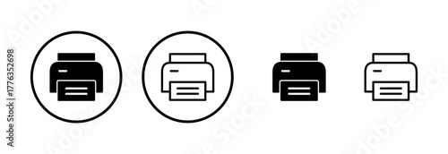 Print icon logo design. printer sign and symbol