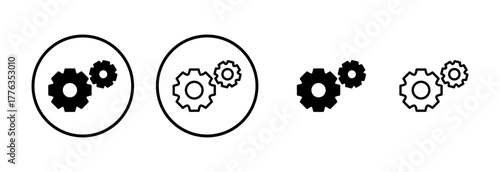 Setting icon logo design. Cog sign and symbol. Gear Sign