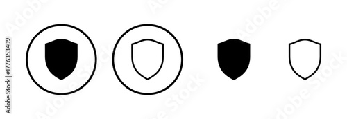 Shield icon logo design. Protection icon. Security sign and symbol