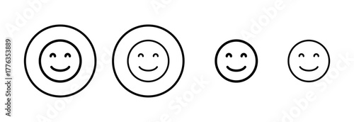 Smile icon logo design. smile emoticon icon. feedback sign and symbol