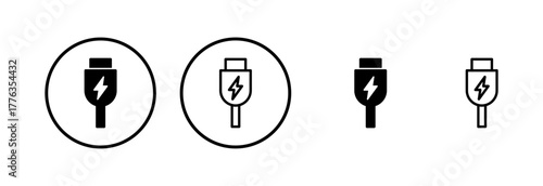 Usb icon logo design. Flash disk sign and symbol. flash drive sign. usb charging