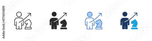 Strategy icon multiple style collection