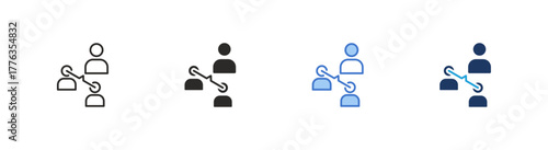 Collaboration icon multiple style collection