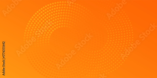 Abstract orange background with circles. Vector illustration