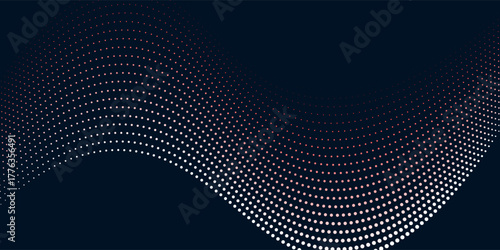 Abstract digital wave of particles. Futuristic point wave. Technology background vector. Vector illustration