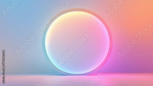 Minimal Gradient Sphere with Soft Light, Modern 3D Background