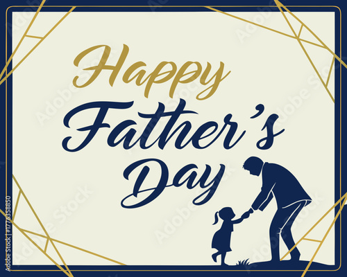 vector illustration of fathers day card