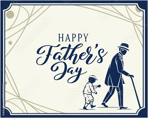 vector illustration of fathers day card