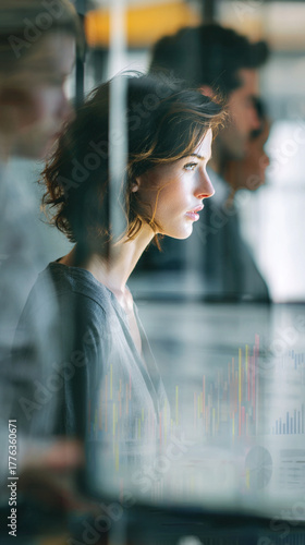 business woman working on computer