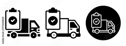 Verification Of Delivery Icon Collection Glyph & Mixed Style
